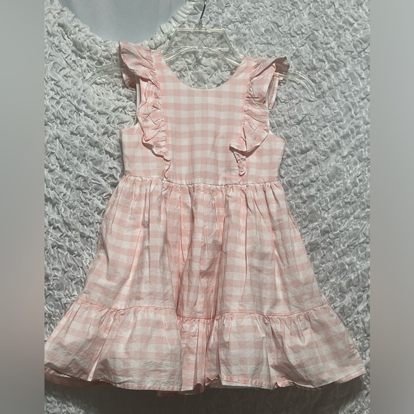 MAX STUDIO PINK & WHITE GINGHAM GIRLS PORTRAIT, DRESS SIZE 6 - Picture 8 of 11